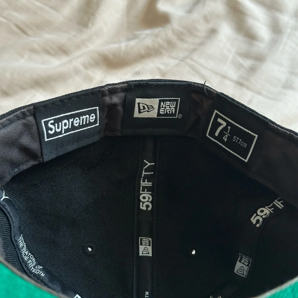 Supreme Black Hat with White Lettering - Picture 4 of 5